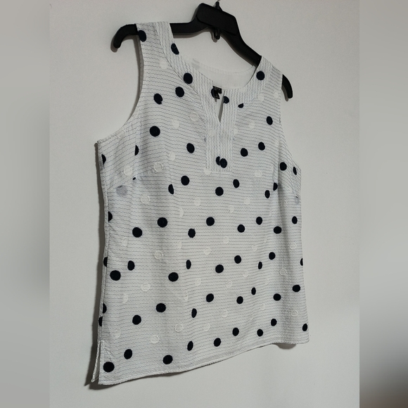 New Talbots Polka Dots Sleeveless Top /  Size 1X / 70% Off - Picture 12 of 12